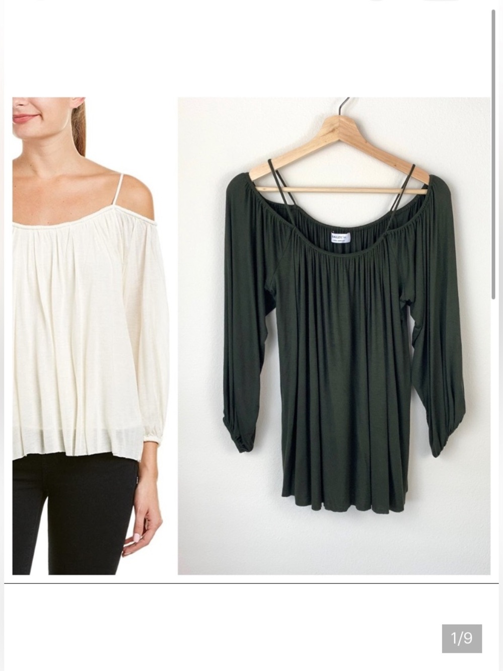 ✨5 FOR $25✨  Bailey 44 Dark Green Traveler Off Shoulder Blouse